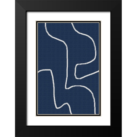 Wandering Black Modern Wood Framed Art Print with Double Matting by Alpenglow Workshop