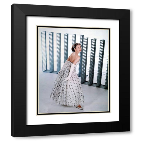 Audrey Hepburn, Funny Face Black Modern Wood Framed Art Print with Double Matting by Vintage Hollywood Archive