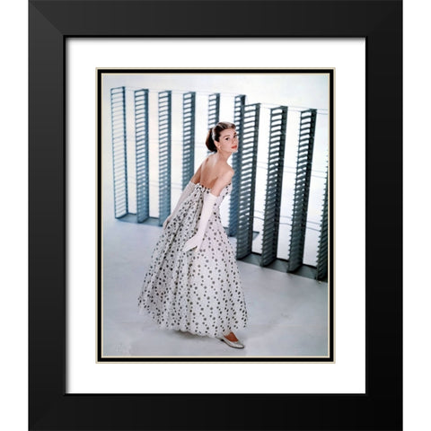 Audrey Hepburn, Funny Face Black Modern Wood Framed Art Print with Double Matting by Vintage Hollywood Archive