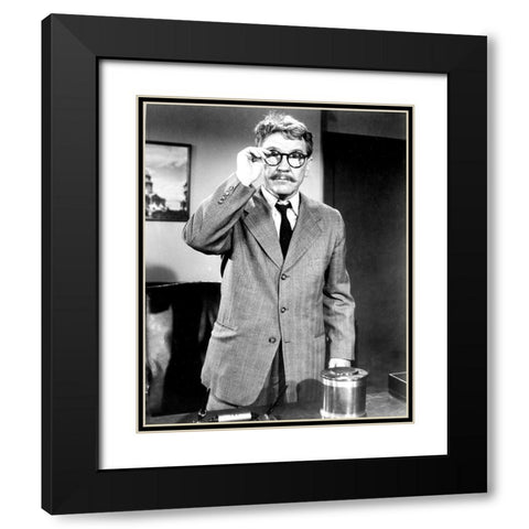 Burgess Meredith, The Twilight Zone Black Modern Wood Framed Art Print with Double Matting by Vintage Hollywood Archive