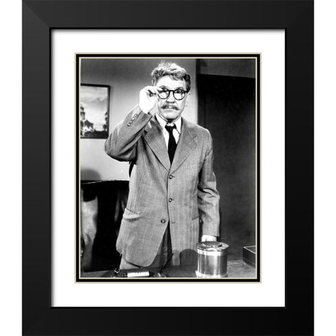 Burgess Meredith, The Twilight Zone Black Modern Wood Framed Art Print with Double Matting by Vintage Hollywood Archive