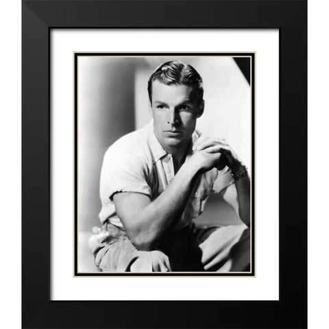 Buster Crabbe, Black Modern Wood Framed Art Print with Double Matting by Vintage Hollywood Archive