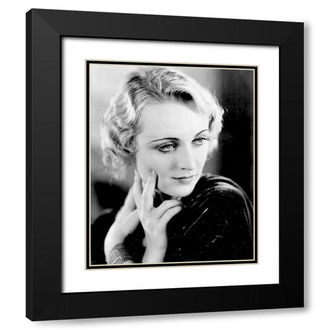 Carole Lombard Black Modern Wood Framed Art Print with Double Matting by Vintage Hollywood Archive
