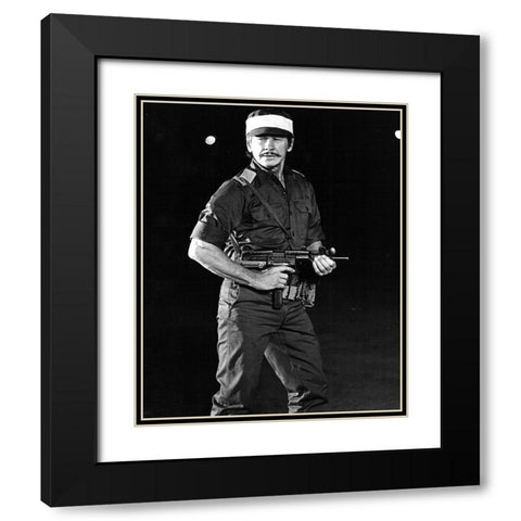 Charles Bronson, 1977 Black Modern Wood Framed Art Print with Double Matting by Vintage Hollywood Archive