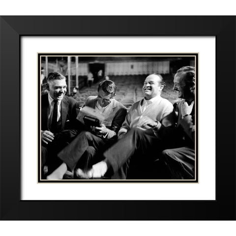 Clark Gable, Cary Grant, Bob Hope, David Niven, 1950 Black Modern Wood Framed Art Print with Double Matting by Vintage Hollywood Archive