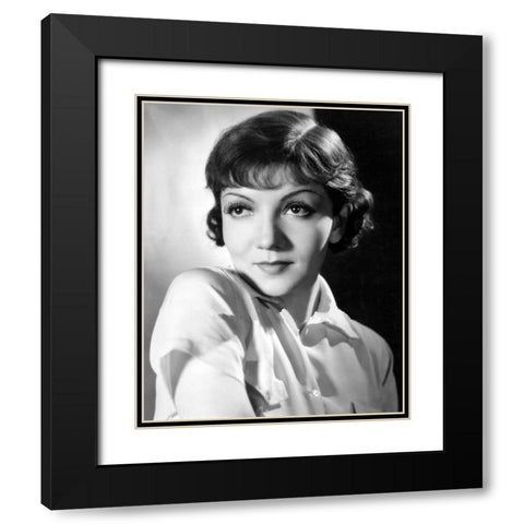 Claudette Colbert, 1931 Black Modern Wood Framed Art Print with Double Matting by Vintage Hollywood Archive