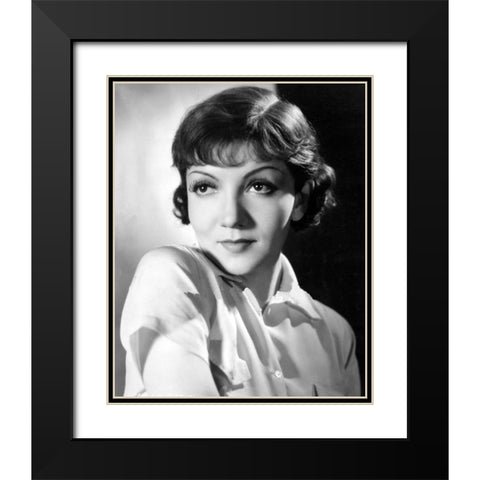 Claudette Colbert, 1931 Black Modern Wood Framed Art Print with Double Matting by Vintage Hollywood Archive