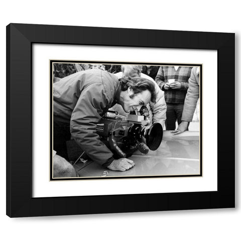 Clint Eastwood, Breezy Black Modern Wood Framed Art Print with Double Matting by Vintage Hollywood Archive