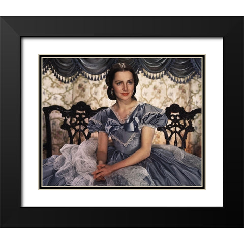 Olivia De Havilland as Melanie, Gone with the Wind, 1939 Black Modern Wood Framed Art Print with Double Matting by Vintage Hollywood Archive