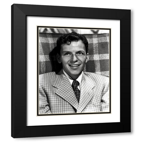 Frank Sinatra, 1946 Black Modern Wood Framed Art Print with Double Matting by Vintage Hollywood Archive