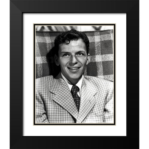 Frank Sinatra, 1946 Black Modern Wood Framed Art Print with Double Matting by Vintage Hollywood Archive