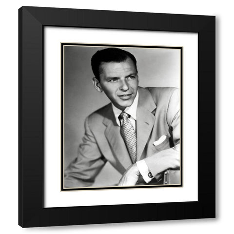 Frank Sinatra, 1951 Black Modern Wood Framed Art Print with Double Matting by Vintage Hollywood Archive