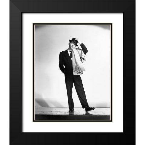 Frank Sinatra, 1957 I Black Modern Wood Framed Art Print with Double Matting by Vintage Hollywood Archive