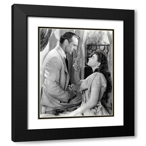 Gary Cooper, Ingrid Bergman, Saratoga Trunk, 1945 Black Modern Wood Framed Art Print with Double Matting by Vintage Hollywood Archive