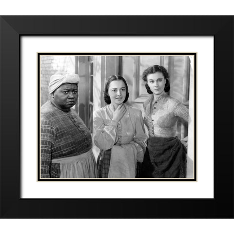 McDaniel, de Havilland, and Leigh Black Modern Wood Framed Art Print with Double Matting by Vintage Hollywood Archive