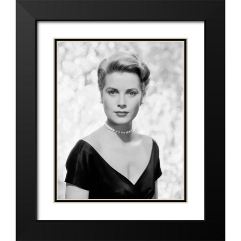 Grace Kelly, 1955 Black Modern Wood Framed Art Print with Double Matting by Vintage Hollywood Archive