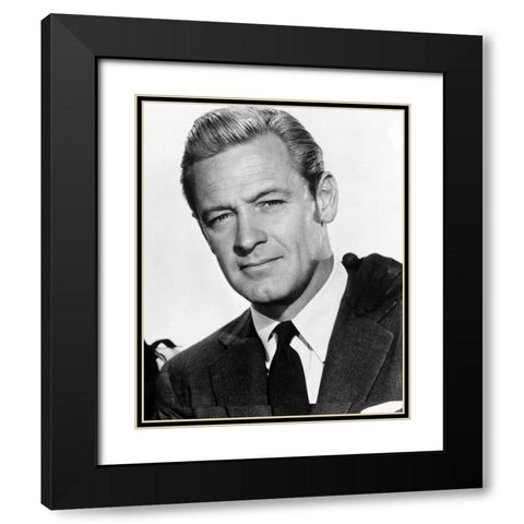 William Holden Black Modern Wood Framed Art Print with Double Matting by Vintage Hollywood Archive