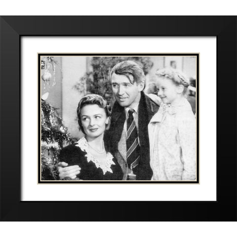 Its A Wonderful Life, 1946 I Black Modern Wood Framed Art Print with Double Matting by Vintage Hollywood Archive