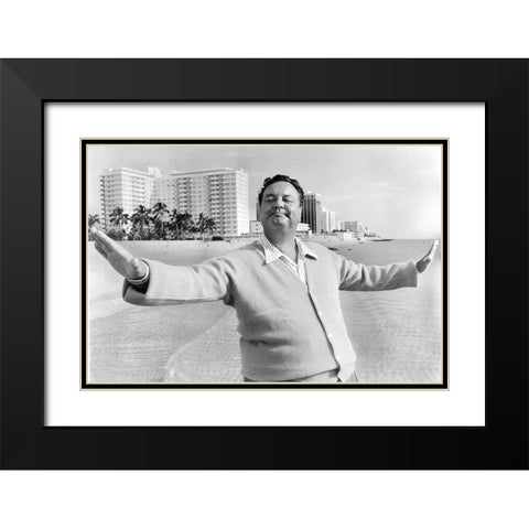 Jackie Gleason, 1968 Black Modern Wood Framed Art Print with Double Matting by Vintage Hollywood Archive