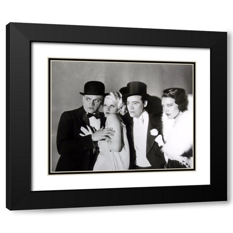 James Cagney, Jean Harlow, The Public Enemy, 1931 Black Modern Wood Framed Art Print with Double Matting by Vintage Hollywood Archive