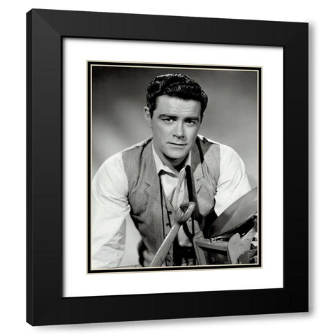 Jeff Richards, 1959 Black Modern Wood Framed Art Print with Double Matting by Vintage Hollywood Archive