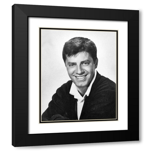 Jerry Lewis Black Modern Wood Framed Art Print with Double Matting by Vintage Hollywood Archive