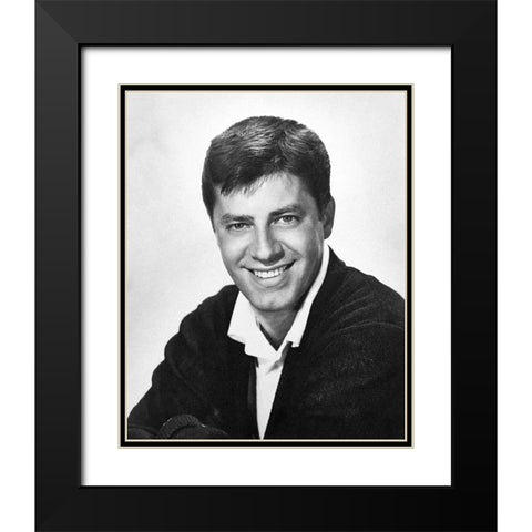 Jerry Lewis Black Modern Wood Framed Art Print with Double Matting by Vintage Hollywood Archive