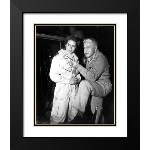 Janet Leigh, 1951 Black Modern Wood Framed Art Print with Double Matting by Vintage Hollywood Archive