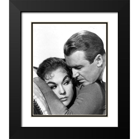 Kim Novak, James Stewart, Vertigo, 1958 Black Modern Wood Framed Art Print with Double Matting by Vintage Hollywood Archive