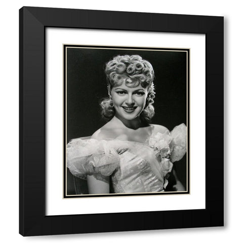 Lana Turner Black Modern Wood Framed Art Print with Double Matting by Vintage Hollywood Archive