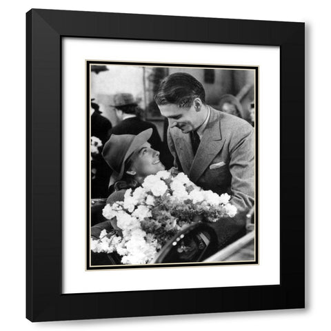 Joan Fontaine, Laurence Olivier, Rebecca, 1940 Black Modern Wood Framed Art Print with Double Matting by Vintage Hollywood Archive