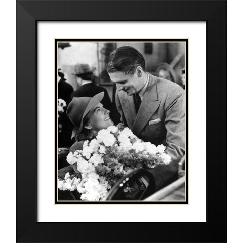 Joan Fontaine, Laurence Olivier, Rebecca, 1940 Black Modern Wood Framed Art Print with Double Matting by Vintage Hollywood Archive