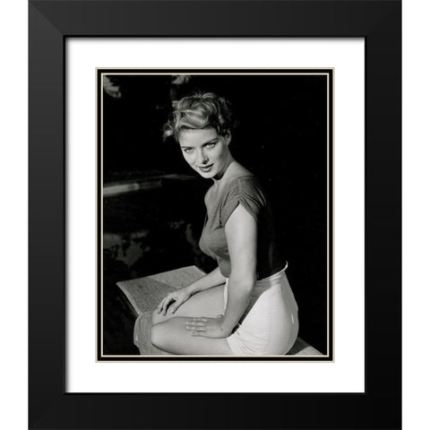 Beverly Michaels Black Modern Wood Framed Art Print with Double Matting by Vintage Hollywood Archive