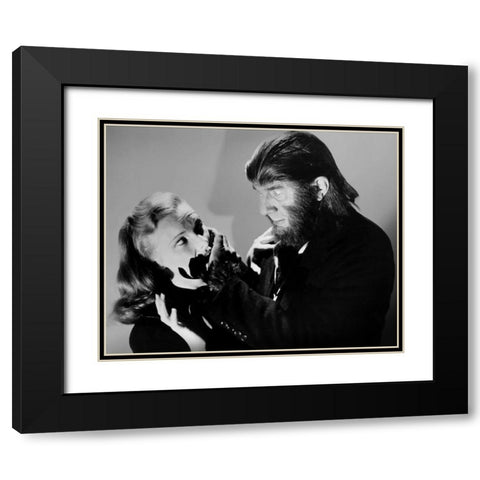 Louise Currie, Bela Lugosi, The Ape Man, 1943 Black Modern Wood Framed Art Print with Double Matting by Vintage Hollywood Archive