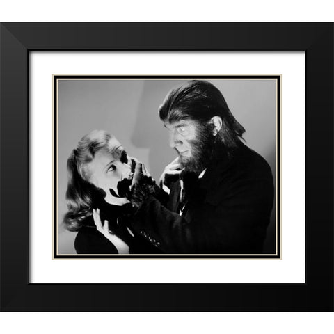 Louise Currie, Bela Lugosi, The Ape Man, 1943 Black Modern Wood Framed Art Print with Double Matting by Vintage Hollywood Archive