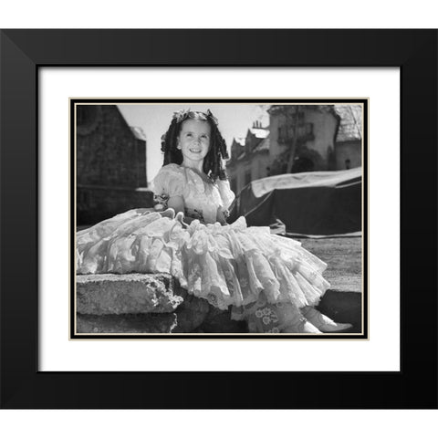 Margaret OBrien, Jane Eyre, 1943 Black Modern Wood Framed Art Print with Double Matting by Vintage Hollywood Archive