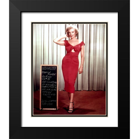 Marilyn Monroe Black Modern Wood Framed Art Print with Double Matting by Vintage Hollywood Archive