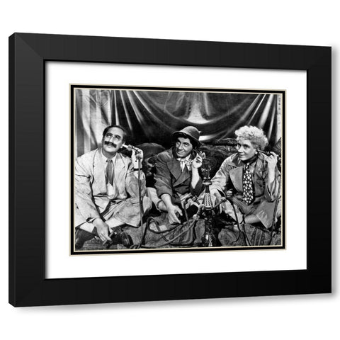 Marx Brothers Black Modern Wood Framed Art Print with Double Matting by Vintage Hollywood Archive