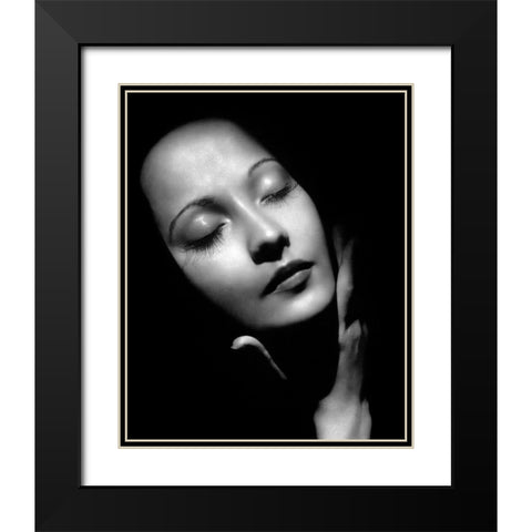 Merle Oberon Black Modern Wood Framed Art Print with Double Matting by Vintage Hollywood Archive
