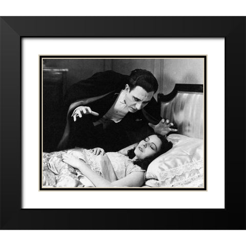 Lupita Tovar, Carlos Villarias, Dracula, 1931 Black Modern Wood Framed Art Print with Double Matting by Vintage Hollywood Archive