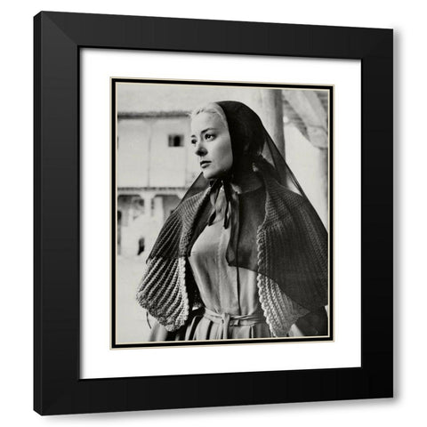 Silvia Pinal, Viridiana, 1961 Black Modern Wood Framed Art Print with Double Matting by Vintage Hollywood Archive