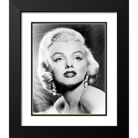 Marilyn Monroe Black Modern Wood Framed Art Print with Double Matting by Vintage Hollywood Archive