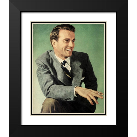 Montgomery Clift, 1950 Black Modern Wood Framed Art Print with Double Matting by Vintage Hollywood Archive
