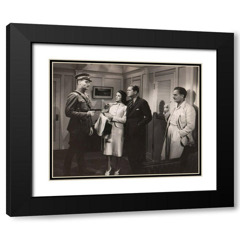 Shadows Over Shanghai Black Modern Wood Framed Art Print with Double Matting by Vintage Hollywood Archive