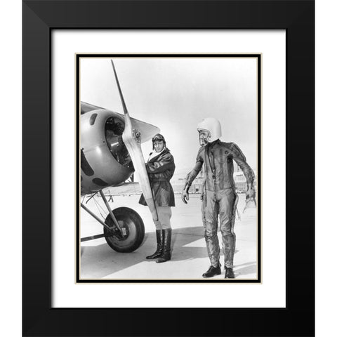 The Last Flight Black Modern Wood Framed Art Print with Double Matting by Vintage Hollywood Archive