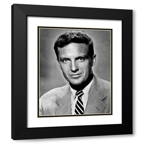 Robert Stack Black Modern Wood Framed Art Print with Double Matting by Vintage Hollywood Archive