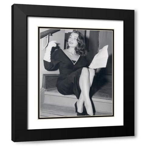 Rosemarie Bowe, 1952 Black Modern Wood Framed Art Print with Double Matting by Vintage Hollywood Archive