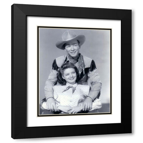 Roy Rogers, Gail Davis, 1948 Black Modern Wood Framed Art Print with Double Matting by Vintage Hollywood Archive