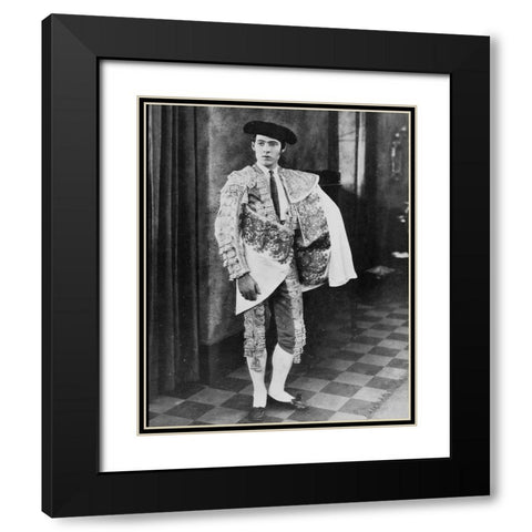 Rudolph Valentino, Juan Gallardo Black Modern Wood Framed Art Print with Double Matting by Vintage Hollywood Archive