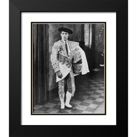 Rudolph Valentino, Juan Gallardo Black Modern Wood Framed Art Print with Double Matting by Vintage Hollywood Archive